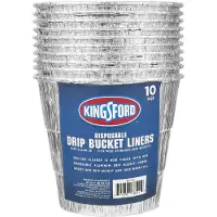 Ford Kingsford Disponable Drip Bucket Liners 10 Count | Aluminium drypp Bucket Liners Disponable Bucket Liners til BBQ og Grill Grease Bucket Liners t