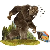 Madd Capp Sasquatch 1000 Piece Jigsaw Puzzle - 7005 - Unik formad Border Deluxe Fem -sidigt Tamperproof Box Inkluderar Pedagogiska -rol