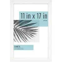 MCS Studio Gallery 11x17 Picture Frame White Woodgrain Rectangle Photo Frame til fotosplakater og kunsttryk (1-pakke)