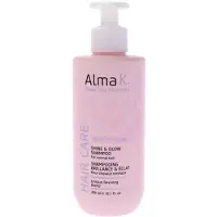 Alma K Shine and Glow Shampoo - Fugtgivende shampoo til kvinder - Hrvkstshampoo - Fugtgivende shampoo med arganolie kakaosmr - 10,1 oz