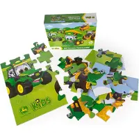 John Deere Tomy Kids Farm Floor Puzzle - Barnpussel med stora hållbara bitar - Småbarn Learning Toys - Farm Toys and Kid Puzzles - 36 Piece - Åld