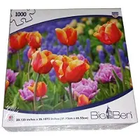 BigBen Interactive Big Ben Jigsaw -puslespil af et felt af tulipaner