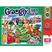 Masterpieces Ferie - Googly Eyes - Rundt om juletret 48 stk. puslespil