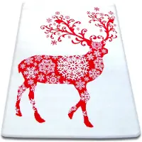 Rugsx Tæppe XMAS - F788 fløde/rød 100x170 cm