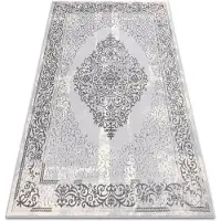 Rugsx Tæppe CORE W7161 Rosette Vintage - strukturelt, to niveauer af fleece, grå 160x220 cm
