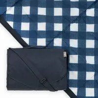 Little Unicorn Lille enhj?rning - Navy plaid indend?rs/udend?rs t?ppe 100% polyester vandafvisende simpelt rent Wipable materiale let at b?re babyer og sm?b?rn