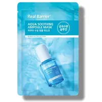 Real Barrier Aqua Soothing Ampoule Face Mask 10ea Low pH Korean Sheet Mask med Hyaluronsyre Kling Beroligende Klargrende Hydrating