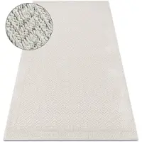 Rugsx Tæppe ORIGI 3739 fløde - Ramme, sildeben fladvævet SISAL snor 58x100 cm