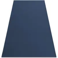 Rugsx Tæppe RUMBA 1390 enkelt farve marine blå 60x200 cm