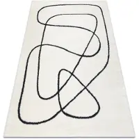Rugsx Tæppe moderne MODE 8377 abstraktion creme / sort 120x170 cm