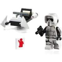 LEGO Star Wars The Mandalorian Minifigure - Imperial Scout Trooper med Blaster og Speeder Bike 75292