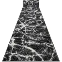 Rugsx Fortovet BCF MORAD Marmur Marmor antracit / sort 100 cm 100x340 cm