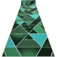 Rugsx Runner anti-slip TRÓJKĄTY trekanter, gummi grøn 67cm 67x760 cm