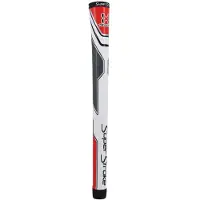 Superstroke Traxion Tour Golf Club Grip White/Red/Gray (Standard) | Avanceret overfladetekstur, der forbedrer feedback og tack | Ekstrem greb giv