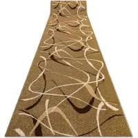 Rugsx Fortovet KARMEL FRYZ - CHOCO valnød 90 cm 90x550 cm
