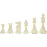 Splotter Spellen Vi spil farver lyse plastik staunton turnering skak stykker med 3,75 tommer. Konge - halv skak s?t skakstykker kun hvidt