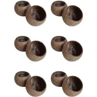 Typecat 6X Can Pouring Candle Coconut Shell Bowl,Coconut Shell,Coconut Wood Bowl, Decoration Bowl,Storage Bowl