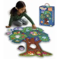 Peaceable kingdom Peacable Kingdom Hoot Owl Hoot Floor Puzzle - Giant Floor Puzzle for Kids Airkler 5 & op - Fantastisk til klassev?relser