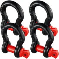 Vevor 4 Pack 1/2" D ringsjækle med 5/8" skruetap 17637 lbs brudstyrke