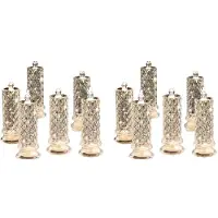 Wella Rose Shadow LED Flameless Candles, 12PCS Romantic Battery Operated Candles Led Pillar Candles for Valentine'S Day