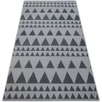 Rugsx Tæppe SENSE Micro 81243 TRIANGLER sølv/antracit 80x150 cm