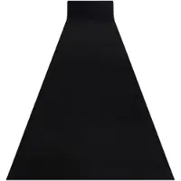 Rugsx Gummibelægning RUMBA enkelt farve sort 60 cm 60x1350 cm