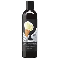 Earthly Body Edible Massage Oil Vanilla - 8 fl. oz. - Hampefr? Mandel Druekerne Abrikos & E-vitaminolie - Vegansk & Cruelty Free