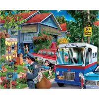 White Mountain It's the Mailman Puzzles för vuxna 1000 stycken pussel för sommaren