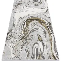 Rugsx Tæppe LIRA E1686 Abstrakt, strukturelt, moderne, glamour - grå / guld 140x190 cm