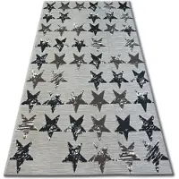 Rugsx Tæppe LISBOA 27219/975 Stjerner Brun 80x150 cm