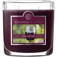 Colonial Candle Fine Merlot Duftkrukke Candle 2 Wick 3,5 oz meleret vokslys