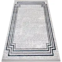 Rugsx Tæppe moderne TULS 51242 ramme elfenben / blå 180x270 cm