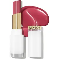 Revlon Super Lustrous Glass Shine Balm i 005 Glossed Up Rose – fugtgivende farvet læbestift med let gennemsigtig glans, 0,11 oz