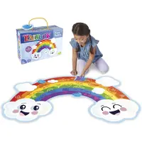 Peaceable kingdom PEACEABLE KONGERIGE SHIMMERY RAINBOW GULV PUZZLE - 3 meter bredt - 35 stykker til b?rn i alderen 3 og op