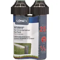 Orbit 55469 - Sprinkler Saturn III Medium omfang forudinstalleret med dyse 5,50 x 11 x 17 cm sort/gr?n