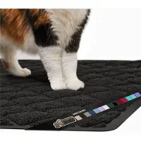 Gorilla Grip Gorilla greb tyk kattekuldfangst Mat 30x20 mindre affaldsf?lder rod fra kassen til renere gulve forbliver p? plads for katte bl?d p? kitty poter