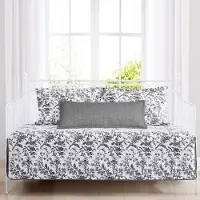 Laura Ashley Home - Daybed Set letv?gts senget?j med matchende shams & pude cover boligindretning til alle s?soner (Amberley Black daybed)