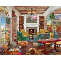 White Mountain Seaside Dreams 1000 Piece Jigsaw Puzzle Summer Beach House Puzzles för vuxna och familj
