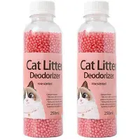 Torribaly 2X 300G Kitten Toilet Cleaning, Cat Litter Deodorant Bead, Artifact Pet Odor Activated Carbon Absorbs, Cat Sand Stink-C