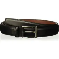 Perry Ellis Men's Leather Amigo Dress Belt Black 36