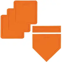 Franklin Sports kastet ned baseballbaser med hjemmeplade og kande gummi - gummibase s?t perfekt til baseball teeball og kickball - fem stykker or