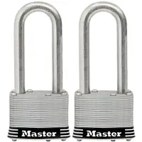 Master Lock 5SSTLJ Rustfrit stål udendørs hængelås med nøgle 2 pakke nøgle-alike sølv