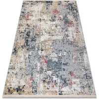 Rugsx DISTIN 0123A pink / pudder / hvid moderne tæppe - Abstraktion, vintage, frynser 120x170 cm