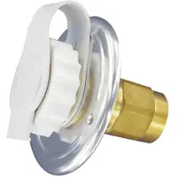 Valterra A01-0172LFVP Flush-Mount Water Inlet-FPT 2-3/4 " Flange Aluminium Finish (Carded)