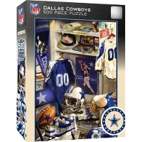 Masterpieces Game Day 500 brikker puslespil for voksne - NFL Dallas Cowboys Locker Room - 15"x21"