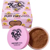 KimChi Chic Beauty Puff Puff Pass St og Bagepulver Loose Face Powder med ekstra fluffy Setting Powder Puff Bld brun ansigtsmakeup til ujvn hud