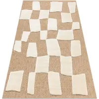 Rugsx SPARK 0710A beige / fløde tæppe - Geometrisk, sisal, strukturel 160x220 cm