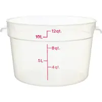 Cambro Camware Gennemsigtig Round Food Storage Containere 12 Quart (RFS12PP) Kategori: F?devareopbevaringsrunde containere