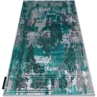 Rugsx Moderne DE LUXE tæppe 6827 Abstraktion, årgang - strukturel grøn / grå 240x330 cm