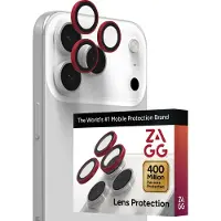 Zagg iPhone kameralinsebeskytter til iPhone 17/16/15 Pro og Pro Max modeller - Pink kameraring Maksimal slag- og ridsebeskyttelse Anti-reflektere